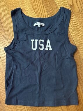 Grayson Threads Navy Blue USA Crop Tank